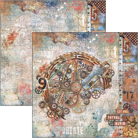 Ciao Bella Papercrafting Engine of the Future 8x8 Inch Paper Pad (CBH054) Ciao Bella Papercrafting Engine of the Future 8x8 Inch Paper Pad (CBH054)