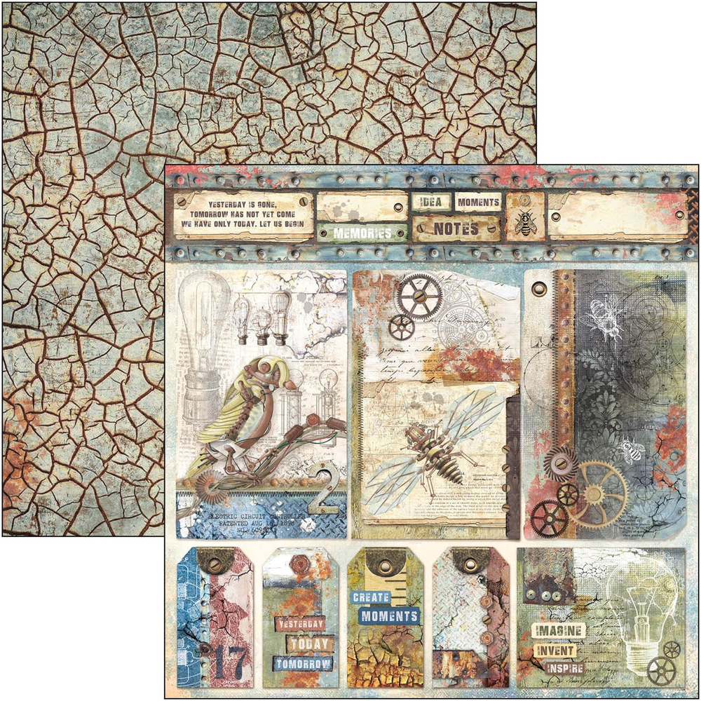 Ciao Bella Papercrafting Engine of the Future 8x8 Inch Paper Pad (CBH054) Ciao Bella Papercrafting Engine of the Future 8x8 Inch Paper Pad (CBH054)