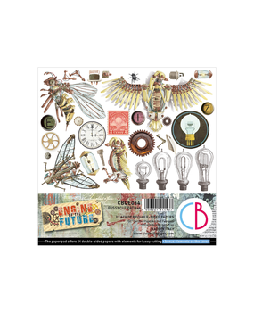 Ciao Bella Papercrafting Engine of the Future 6x6 Inch Paper Pad (CBQE054) Ciao Bella Papercrafting Engine of the Future 6x6 Inch Paper Pad (CBQE054)