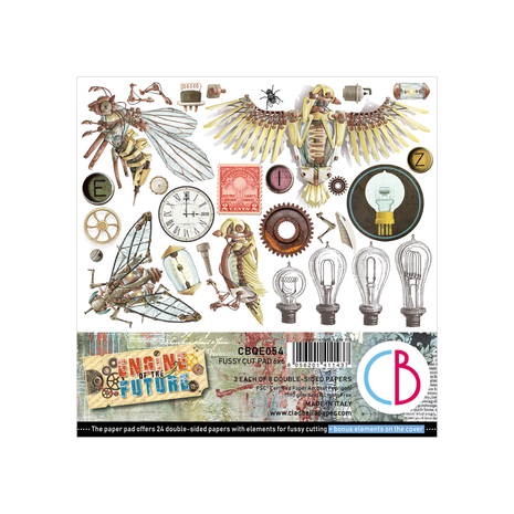Ciao Bella Papercrafting Engine of the Future 6x6 Inch Paper Pad (CBQE054)