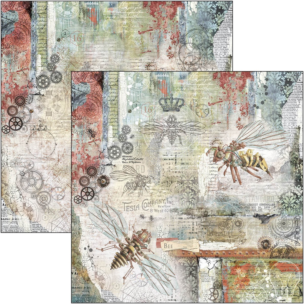 Ciao Bella Papercrafting Engine of the Future 6x6 Inch Paper Pad (CBQE054)