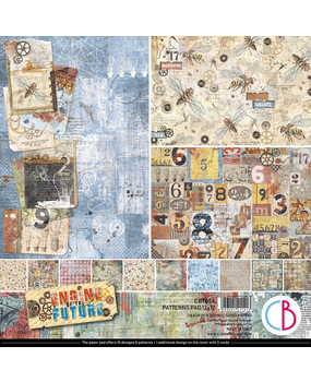 Ciao Bella Papercrafting Engine of the Future 12x12 Inch Patterns Pad (CBT054) Ciao Bella Papercrafting Engine of the Future 12x12 Inch Patterns Pad (CBT054)