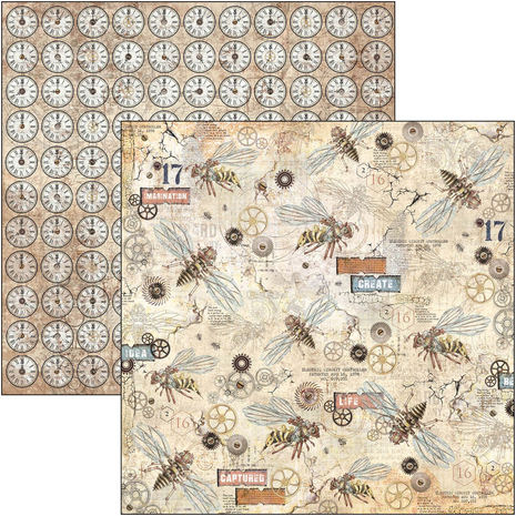 Ciao Bella Papercrafting Engine of the Future 12x12 Inch Patterns Pad (CBT054) Ciao Bella Papercrafting Engine of the Future 12x12 Inch Patterns Pad (CBT054)