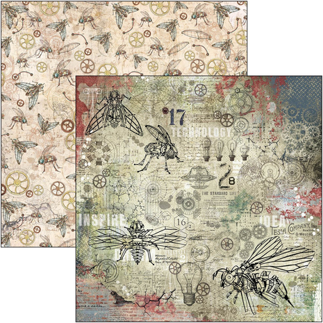 Ciao Bella Papercrafting Engine of the Future 12x12 Inch Patterns Pad (CBT054) Ciao Bella Papercrafting Engine of the Future 12x12 Inch Patterns Pad (CBT054)