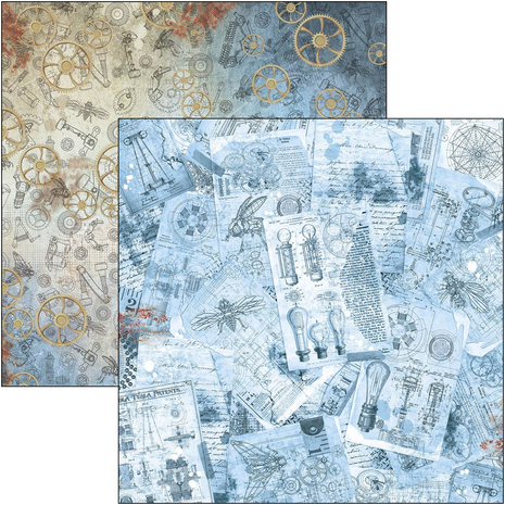 Ciao Bella Papercrafting Engine of the Future 12x12 Inch Patterns Pad (CBT054) Ciao Bella Papercrafting Engine of the Future 12x12 Inch Patterns Pad (CBT054)