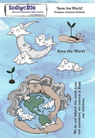 IndigoBlu Save the World A5 Rubber Stamps (IND0974)