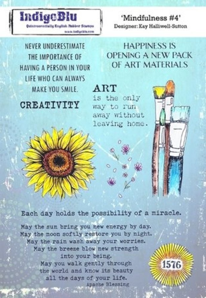 IndigoBlu Mindfulness 4 A5 Rubber Stamps (IND0976) IndigoBlu Mindfulness 4 A5 Rubber Stamps (IND0976)