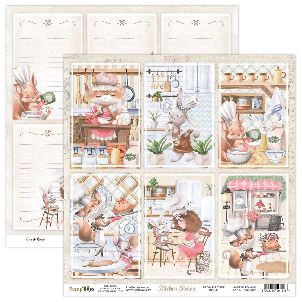 ScrapBoys Kitchen Stories 12x12 Inch Paper Set (KIST-08)