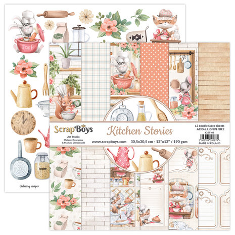 ScrapBoys Kitchen Stories 12x12 Inch Paper Set (KIST-08)
