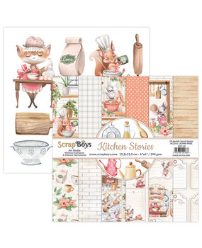 ScrapBoys Kitchen Stories 6x6 Inch Paper Pad (KIST-09) ScrapBoys Kitchen Stories 6x6 Inch Paper Pad (KIST-09)