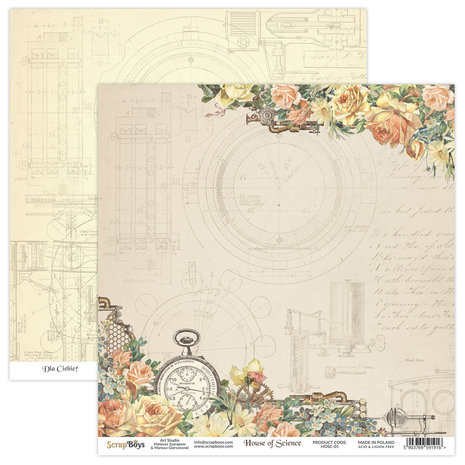 ScrapBoys House of Science 6x6 Inch Paper Pad (HOSC-09) ScrapBoys House of Science 6x6 Inch Paper Pad (HOSC-09)