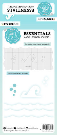 Studio Light Sweet Stories Scenery Borders Masking Stencil Water (SL-SS-MASK122) Studio Light Sweet Stories Scenery Borders Masking Stencil Water (SL-SS-MASK122)