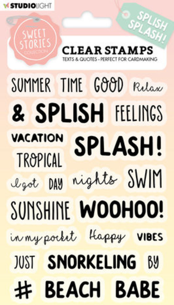 Studio Light Sweet Stories Clear Stamp Splish Splash Quotes Small (SL-SS-STAMP270) Studio Light Sweet Stories Clear Stamp Splish Splash Quotes Small (SL-SS-STAMP270)