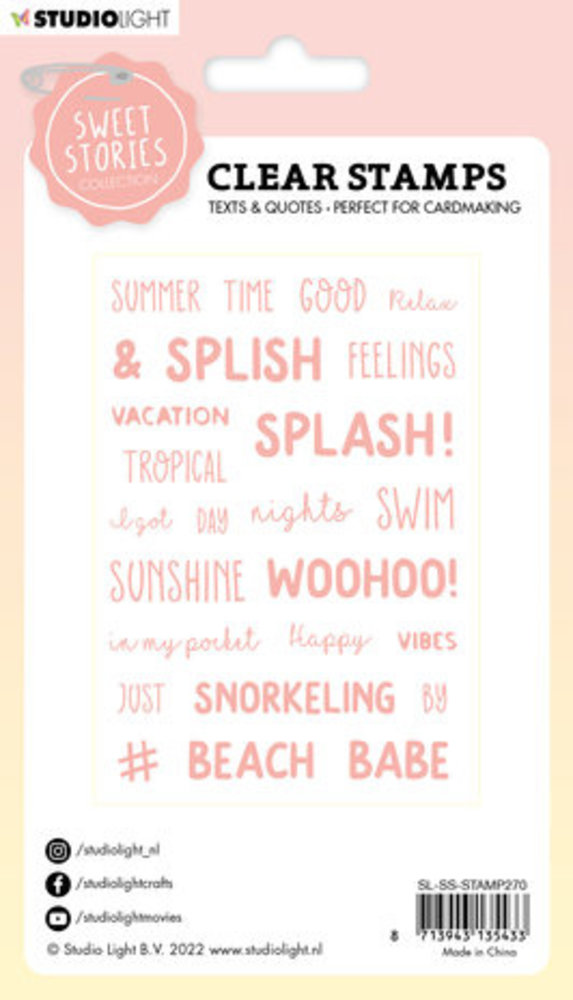 Studio Light Sweet Stories Clear Stamp Splish Splash Quotes Small (SL-SS-STAMP270) Studio Light Sweet Stories Clear Stamp Splish Splash Quotes Small (SL-SS-STAMP270)