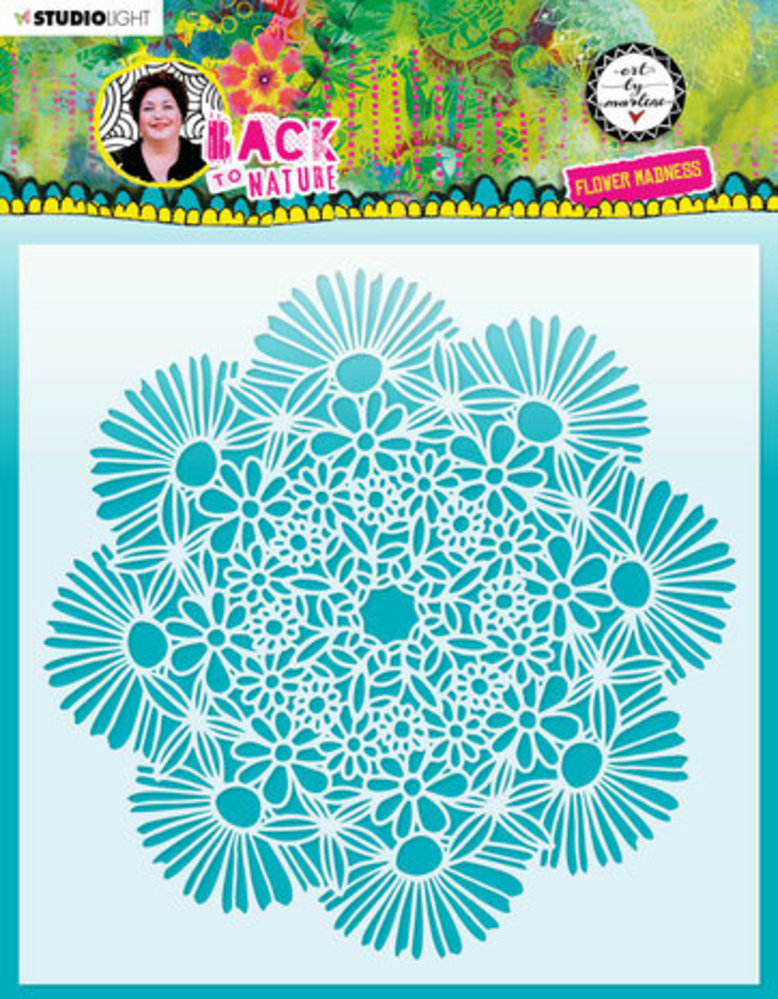 Studio Light Back To Nature Masking Stencil Flower Madness (ABM-BTN-MASK84)