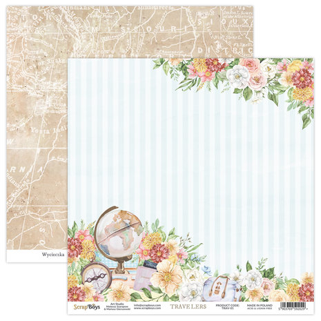 ScrapBoys Travelers 12x12 Inch Paper Set (TRAV-08) ScrapBoys Travelers 12x12 Inch Paper Set (TRAV-08)