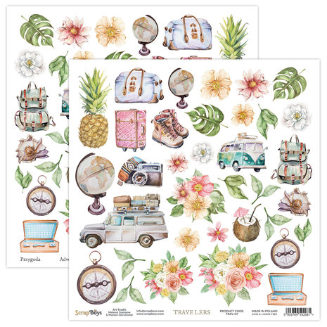 ScrapBoys Travelers 8x8 Inch Paper Pad (TRAV-10)
