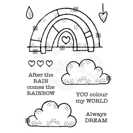 Woodware Rainbow World Clear Stamp (FRS858)