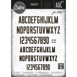 Sizzix Thinlits Die Set Alphanumeric Theory (665924)