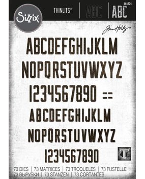 Sizzix Thinlits Die Set Alphanumeric Theory (665924)