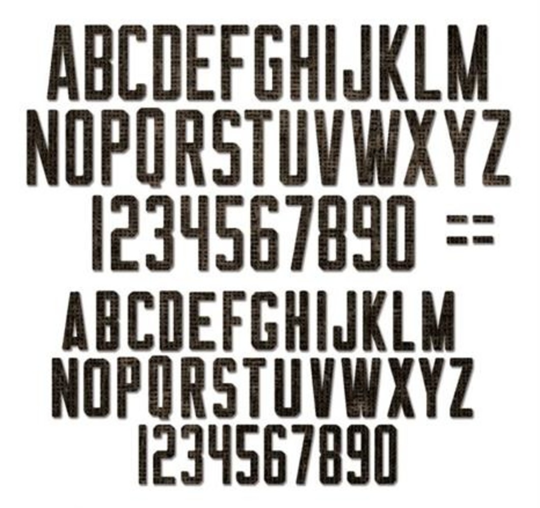 Sizzix Thinlits Die Set Alphanumeric Theory (665924)