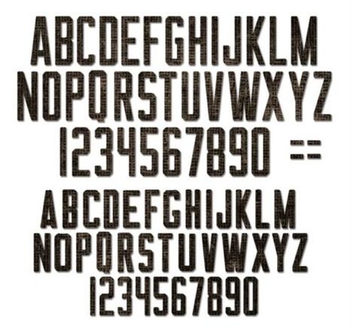 Sizzix Thinlits Die Set Alphanumeric Theory (665924)