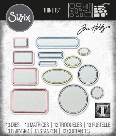 Sizzix Thinlits Die Set Vintage Labels (665929)