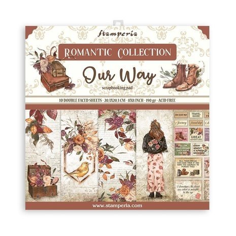 Stamperia Our Way 8x8 Inch Paper Pack (SBBS64) Stamperia Our Way 8x8 Inch Paper Pack (SBBS64)