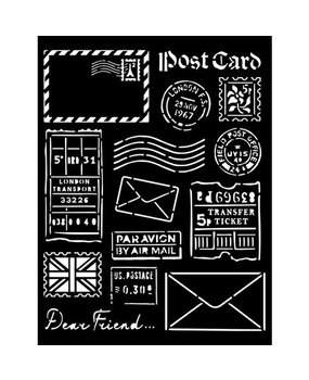 Stamperia Our Way Thick Stencil 20x25cm Post Card (KSTD110)