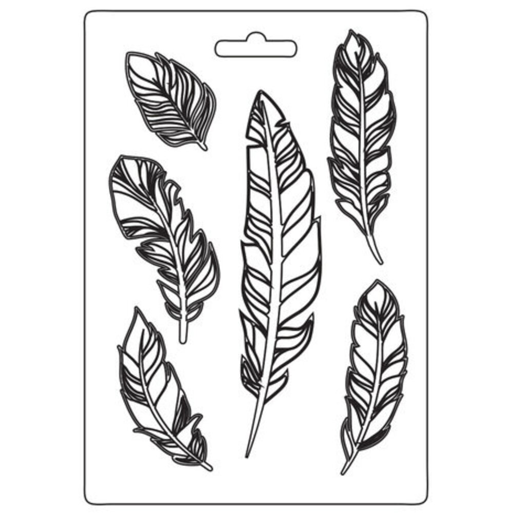 Stamperia Our Way Soft Mould A5 Feathers (K3PTA5625)