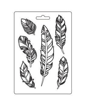 Stamperia Our Way Soft Mould A5 Feathers (K3PTA5625)