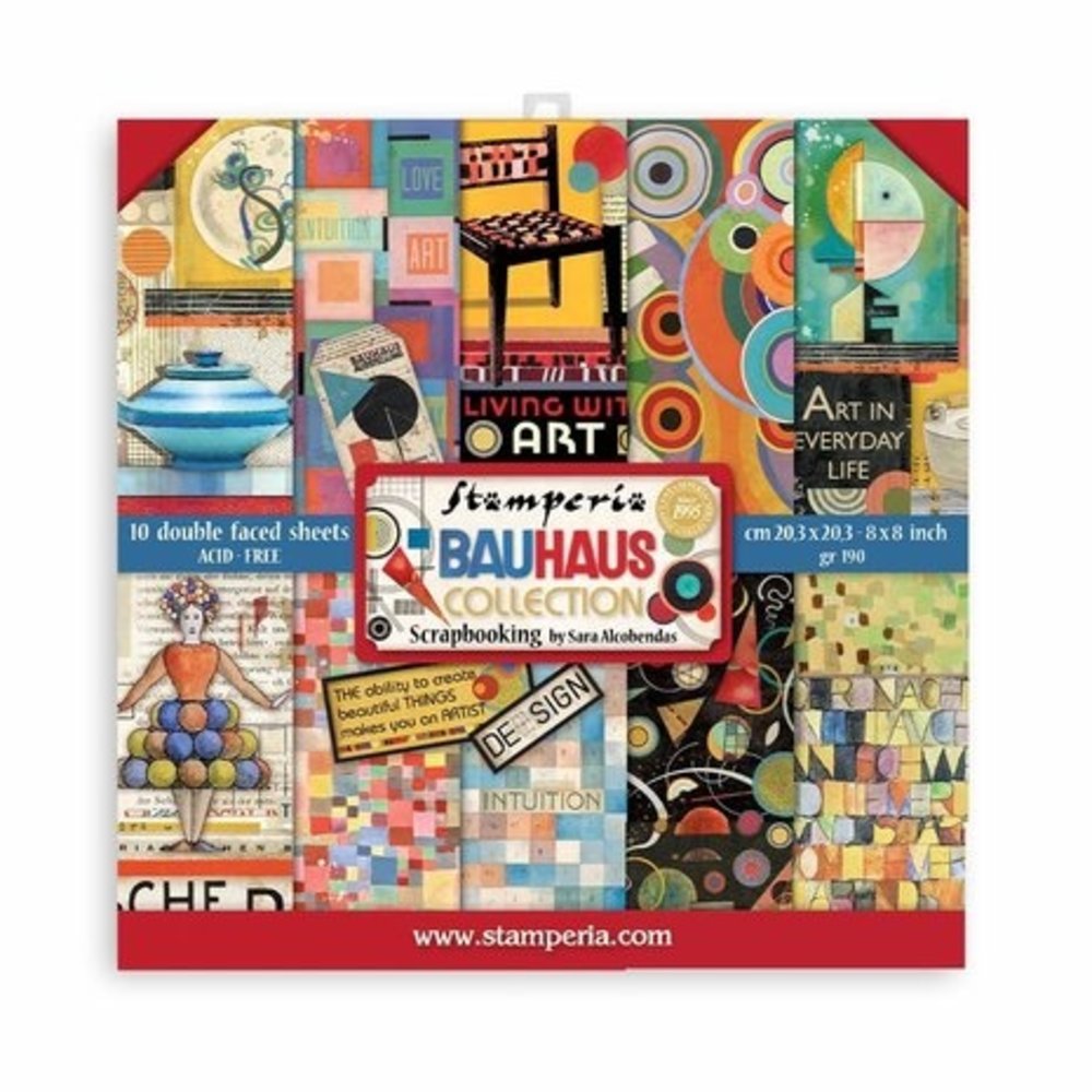 Stamperia Bauhaus 8x8 Inch Paper Pack (SBBS65) Stamperia Bauhaus 8x8 Inch Paper Pack (SBBS65)