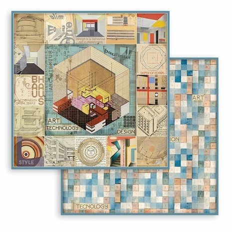 Stamperia Bauhaus 8x8 Inch Paper Pack (SBBS65) Stamperia Bauhaus 8x8 Inch Paper Pack (SBBS65)