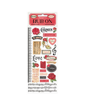 Stamperia Desire 4x8.5 Inch Rub-On (DFLRB05)