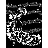 Stamperia Desire Thick Stencil 20x25cm Dancer (KSTD122)*