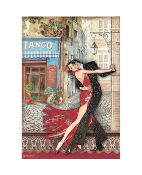 Stamperia Desire Tango Rice Paper A4 (DFSA4717)