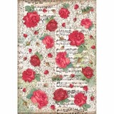 Stamperia Desire Red Roses Rice Paper A4 (DFSA4720)