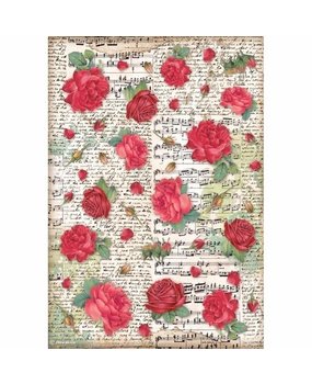 Stamperia Desire Red Roses Rice Paper A4 (DFSA4720)