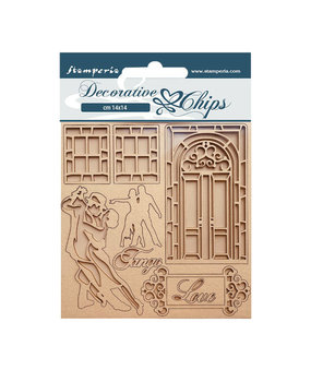 Stamperia Desire Decorative Chips Tango (SCB143) Stamperia Desire Decorative Chips Tango (SCB143)