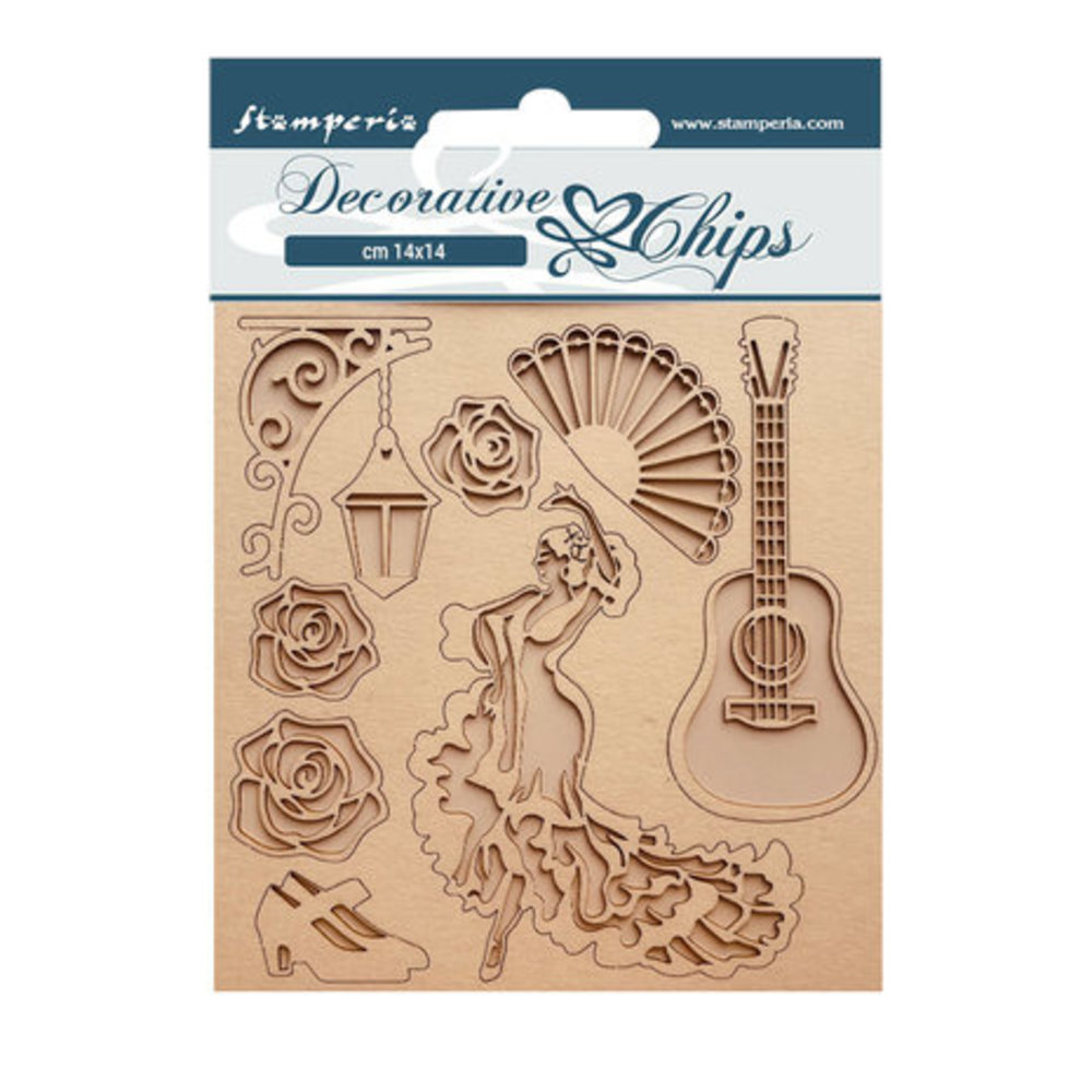 Stamperia Desire Decorative Chips Dancer (SCB144)
