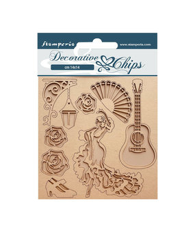 Stamperia Desire Decorative Chips Dancer (SCB144) Stamperia Desire Decorative Chips Dancer (SCB144)