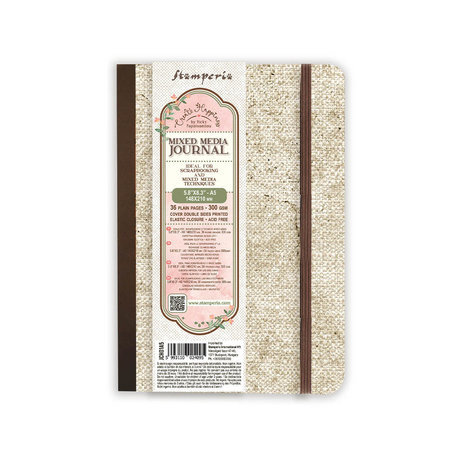 Stamperia Create Happiness A5 Mixed Media Journal Plain Pages (JCH01A5) Stamperia Create Happiness A5 Mixed Media Journal Plain Pages (JCH01A5)