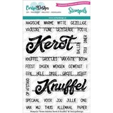 Carlijn Design Stempels Grote Teksten Kerst & Knuffel (CDST-0091)