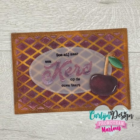 Carlijn Design Snijmallen A6 Achtergrond Ruitjes (CDSN-0178)