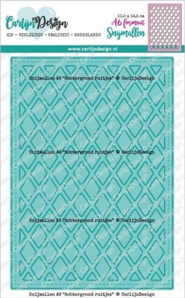 Carlijn Design Snijmallen A6 Achtergrond Ruitjes (CDSN-0178)