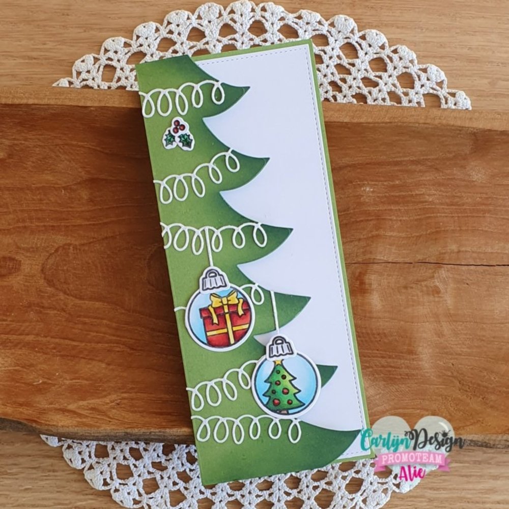 Carlijn Design Snijmallen Slimline Randen 5 Kerst (CDSN-0183)