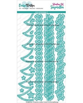 Carlijn Design Snijmallen Slimline Randen 5 Kerst (CDSN-0183)