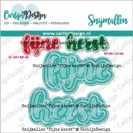 Carlijn Design Snijmallen Fijne Kerst (CDSN-0184)