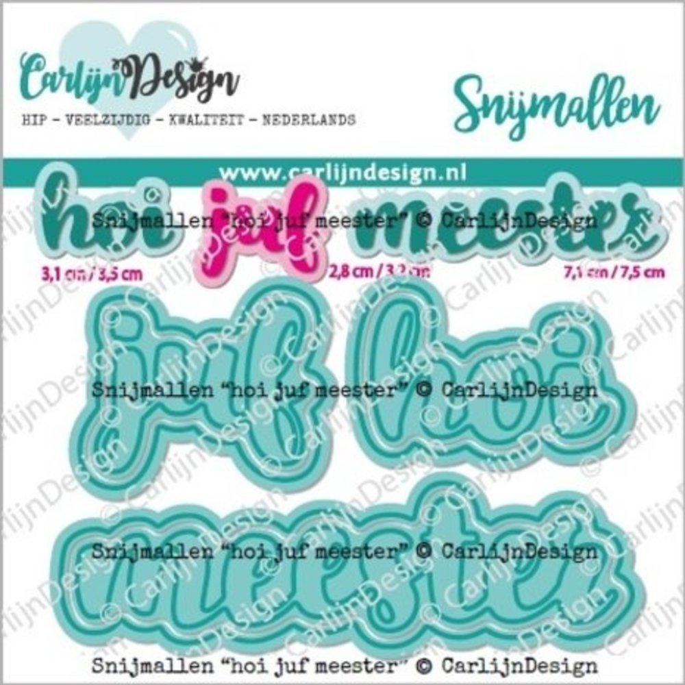 Carlijn Design Snijmallen Hoi Juf Meester (CDSN-0190)
