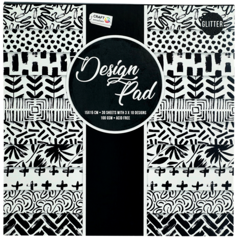 Craft Sensations Zwart & Wit 6x6 Inch Paper Pad (3005277) Craft Sensations Zwart & Wit 6x6 Inch Paper Pad (3005277)